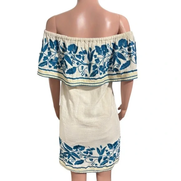 SCOTCH & SODA Women's Boho Off the Shoulder Dress with Embroidery - Picture 6 of 16